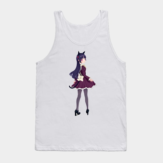 Kuroneko - Ruri Gokou - Sticker - Anime Tank Top by JMPrint